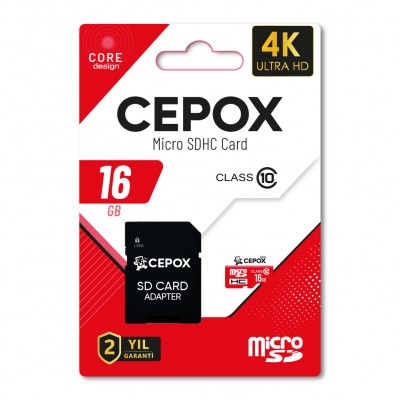 Cepox Core 16GB Hafıza Kartı | 2.0 | Class 10