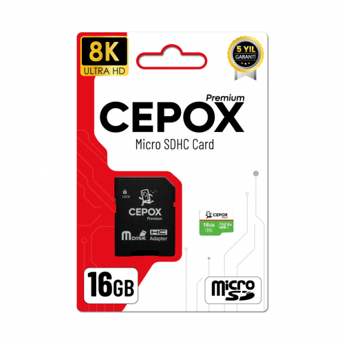 Cepox 16GB Hafıza Kartı | 3.0 | 8K Ultra HD