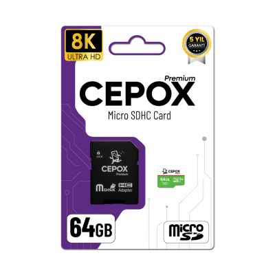 Cepox 64GB Hafıza Kartı | 3.0 | 8K Ultra HD