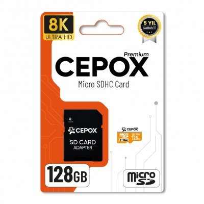 Cepox 128GB Hafıza Kartı | 3.0 | 8K Ultra HD