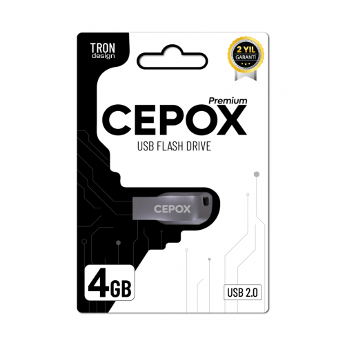 Cepox 4GB Tron Flash Bellek | USB 2.0