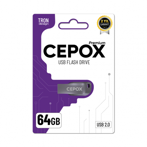 Cepox 64GB Tron Flash Bellek | USB 2.0
