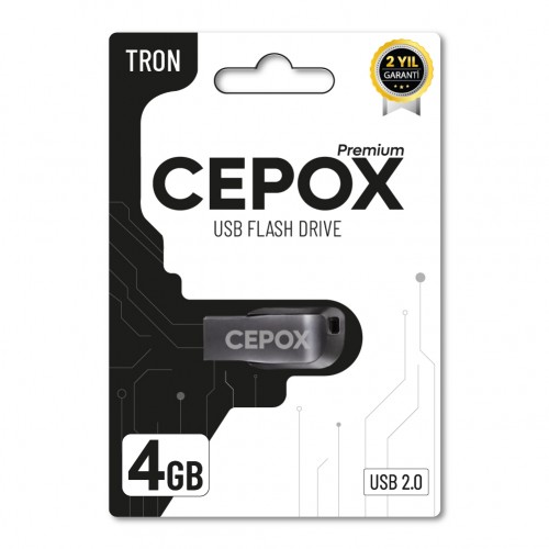 Cepox 4GB Tron Flash Bellek | USB 2.0